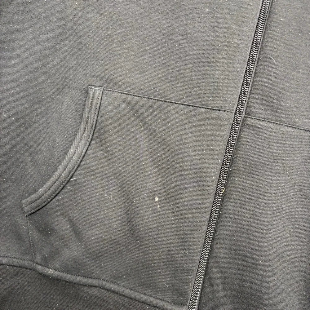 Vintage Polo Ralph Lauren Hoodie Mens XL Black Y2K Fleece Zip Up Sweater Jacket